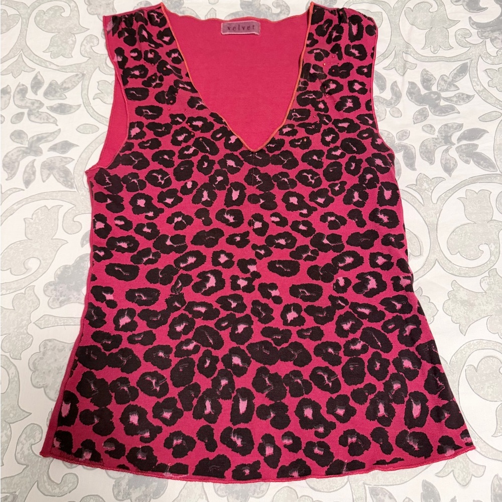 Velvet Women's Punk and Black Leopard Sweater